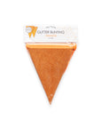 Premium Paper Glitter Bunting Orange 18ft - 1 Pc