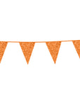 Premium Paper Glitter Bunting Orange 18ft - 1 Pc