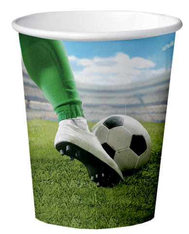 Paper Cups Soccer 210ml- 8 Pc