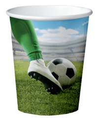 Paper Cups Soccer 210ml- 8 Pc