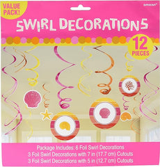 Under The Sea Pink Coral Swirl Decoration Kit-12pc