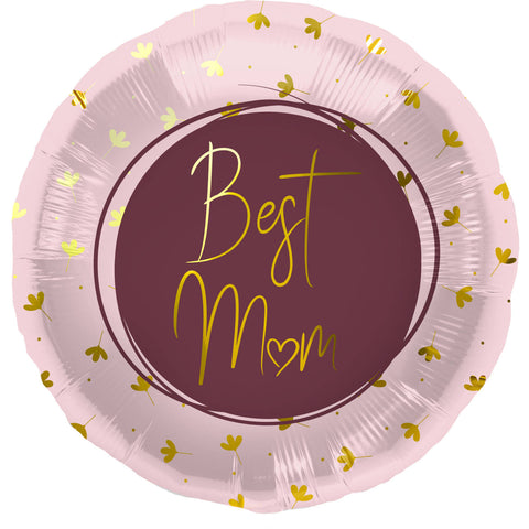 Round Best Mom (Helium) - 18 Inches