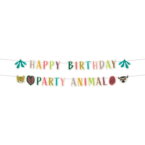 Paper Letter Banner Set Zoo Party- 4.5 Feet