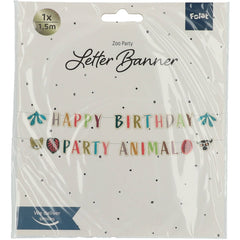 Paper Letter Banner Set Zoo Party- 4.5 Feet