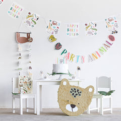 Paper Letter Banner Set Zoo Party- 4.5 Feet