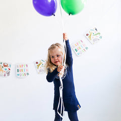 Paper Flag Banner Zoo Party- 18 Feet