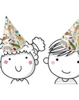 Paper Party Hats Zoo Party- 6 Pc