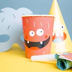 Paper Cups Monster Bash 250ml- 8 Pc