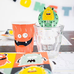 Paper Cups Monster Bash 250ml- 8 Pc