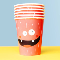 Paper Cups Monster Bash 250ml- 8 Pc