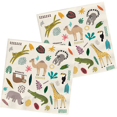 Paper Napkins 33cm*33cm Zoo Party - 20pc