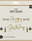 Paper Letter Banner Set Happy Birthday Golden Dawn- 4.5 Feet