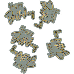 Paper Confetti Happy Birthday Golden Dawn- 45 pc