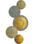 Paper Deco Fan Set Golden Dawn- 5pc