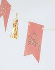 Paper Flag Banner Golden Dusk- 12 Feet