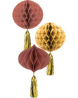 Honeycombs Golden Dusk - 3 Pc