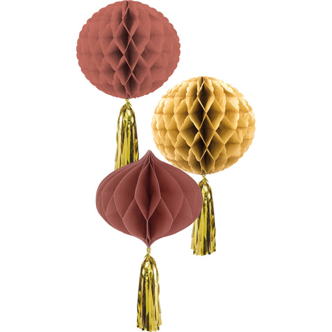 Honeycombs Golden Dusk - 3 Pc