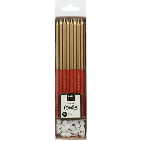 Premium Candles  Golden Dusk- 16 Pc-15cm