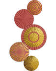 Paper Deco Fan Set Golden Dusk- 5pc