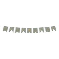 Bunting Garland DIY Age Happy Birthday Golden Dawn - 12 Feet