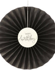 Paper Deco Fan Set Crème Noir- 3pc