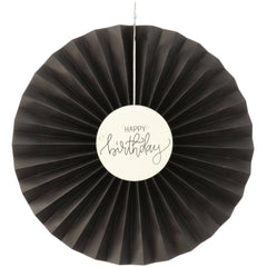 Paper Deco Fan Set Crème Noir- 3pc