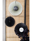 Paper Deco Fan Set Crème Noir- 3pc