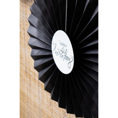 Paper Deco Fan Set Crème Noir- 3pc