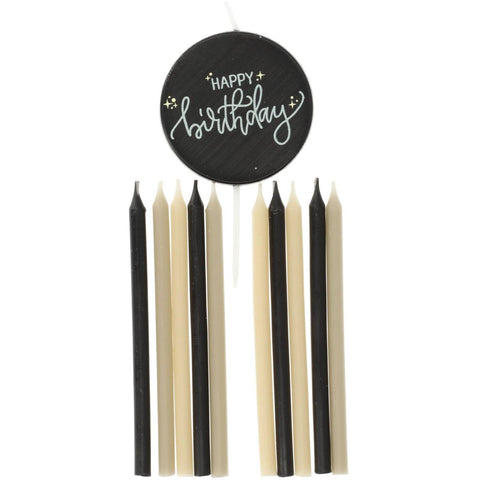 Candles Set  Crème Noir- 11 Pc