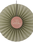 Paper Deco Fan Set Crème Rose- 3pc