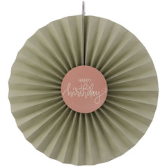 Paper Deco Fan Set Crème Rose- 3pc