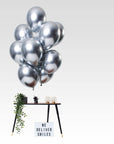 Let It Shine Silver  12pc Latex Balloon (Helium/Air Filled) - 11 Inches