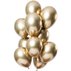 Let It Shine Gold 12pc Latex Balloon (Helium/Air Filled) - 11 Inches