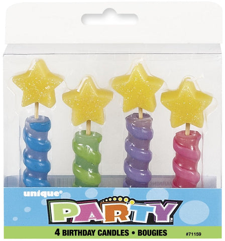 Candle  Star Top - 4 Pc