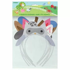 Paper Assorted Headbands Farm Party-6 pc