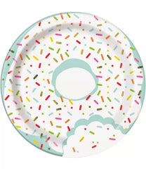 Paper Plates 8 Inches Donut Party- 8 Pc