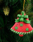 Xmas Bells Soft Ceramic Ornament- 1Pc