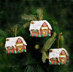 Candy House Soft Ceramic Ornament- 1Pc