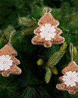 Rose Gold Sequence Xmas Tree Ornament- 3Pc