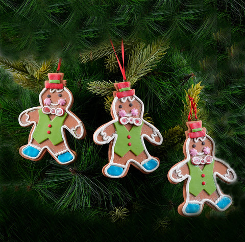 Cookie Man Soft Ceramic Ornament- 1Pc