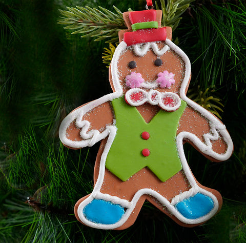 Cookie Man Soft Ceramic Ornament- 1Pc