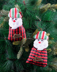 Santa Sack Ornament- 2Pc