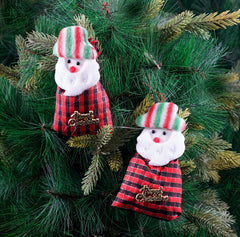 Santa Sack Ornament- 2Pc