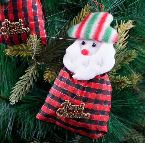 Santa Sack Ornament- 2Pc