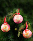 Santa Balls Ornament- 2Pc