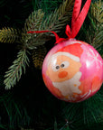 Santa Balls Ornament- 2Pc