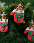 Reindeer Glove Soft Ceramic Ornament- 1Pc