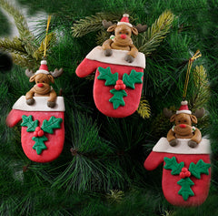 Reindeer Glove Soft Ceramic Ornament- 1Pc