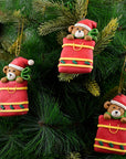 Teddy Bag Soft Ceramic Ornament- 2Pc