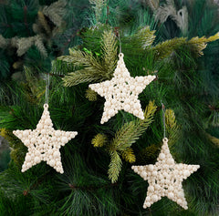 White Star Ornament- 6Pc